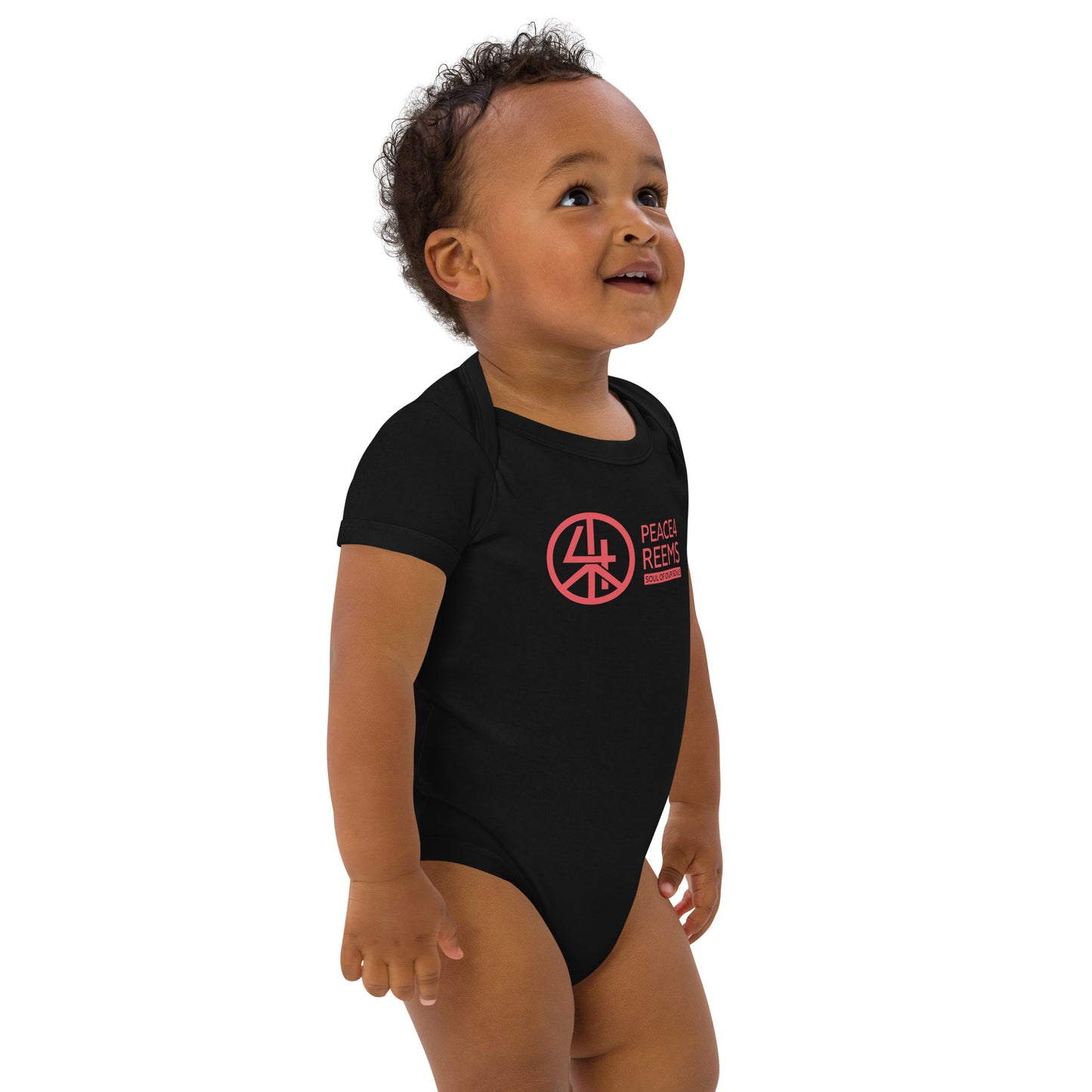 Crimson Whispers- Organic Cotton Baby Bodysuit